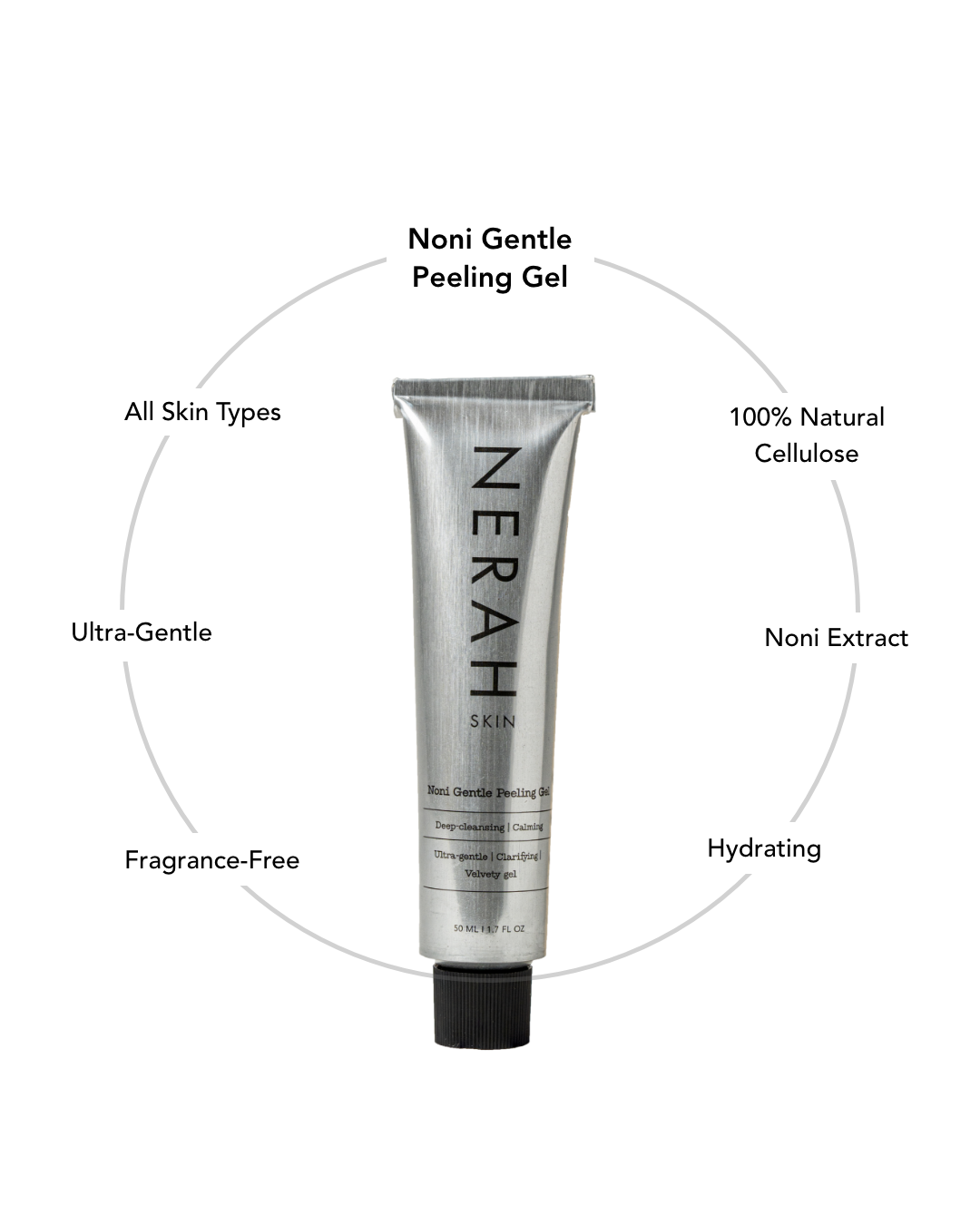 Noni Gentle Peeling Gel with 100% natural cellulose and Noni extracts fragrance-free and perfect for sensitive skin. Features a soft, cotton cloud-like texture for gentle exfoliation.