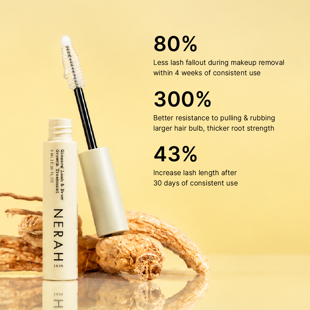 Ginseng Lash &amp; Brow Growth treatment I Peptide-powered. Oil-free.
