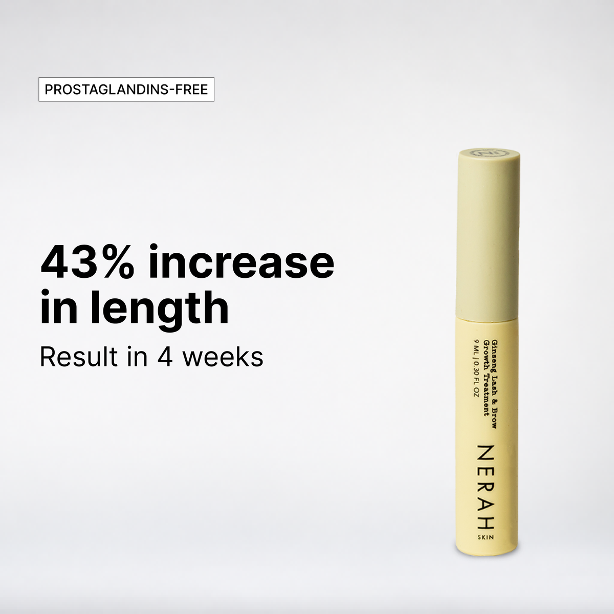Ginseng Lash &amp; Brow Growth treatment I Peptide-powered. Oil-free.